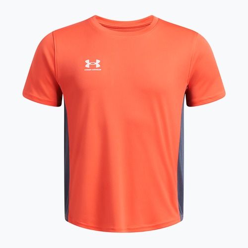 Children's football T-shirt Under Armour Challenger Train fire/downpour gray/white