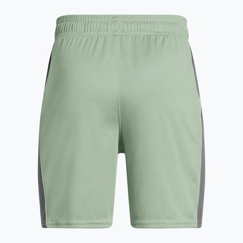 Children's football shorts Under Armour Challenger Knit silica green / castlerock / white