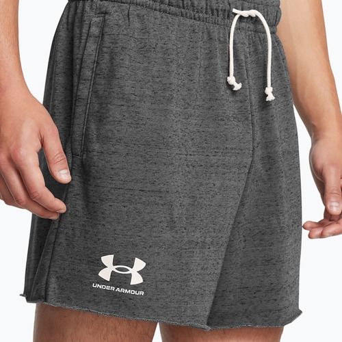 Men's shorts Under Armour Rival Terry 6in castlerock/onyx white