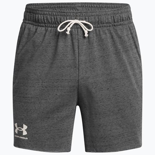 Men's shorts Under Armour Rival Terry 6in castlerock/onyx white