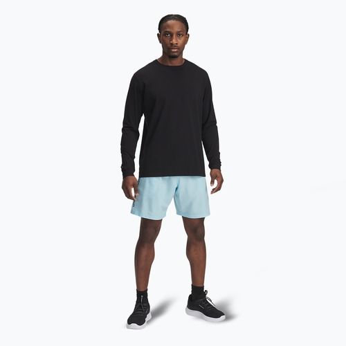 Men's training shorts Under Armour Woven Wordmark stream/black