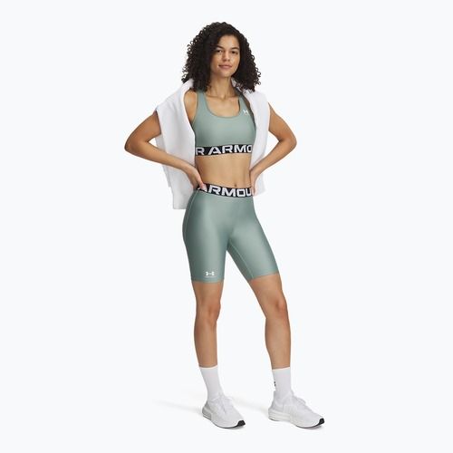 Women's shorts Under Armour HG Authentics 8in silica green / white