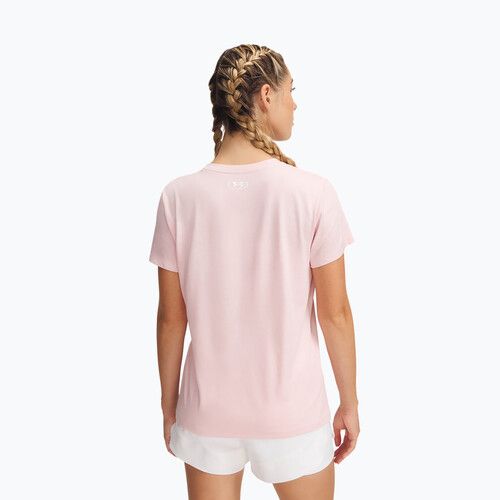 Women's training top Under Armour Tech V-Twist prime pink/white