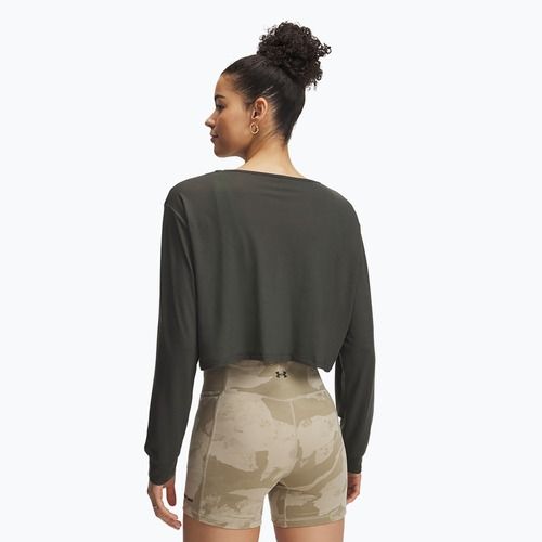 Women's Under Armour Project Rock IP baroque green/city khaki/city khaki longsleeve