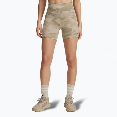 Women's training shorts Under Armour Project Rock Middy city khaki / black