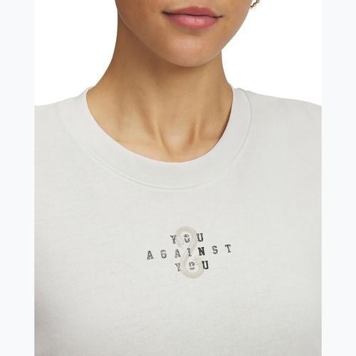 Women's T-shirt Under Armour Project Rock Campus white clay/black