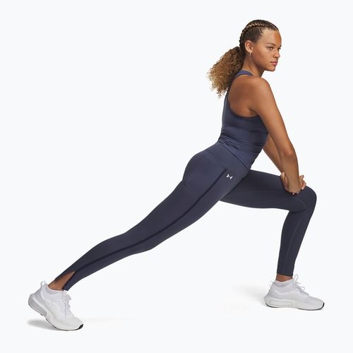 Women's leggings Under Armour Motion Piped downpour gray/midnight navy/white