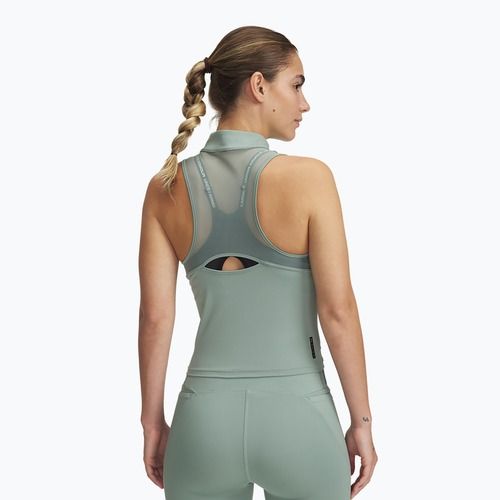 Women's training top Under Armour Vanish Elite Vent Tank silica green/iridescent