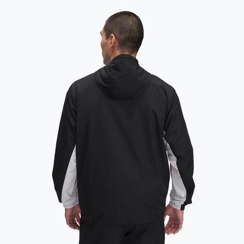 Men's jacket Under Armour Rival Woven Windbreaker black/black/white