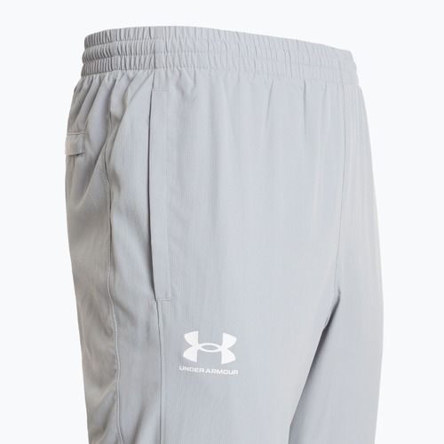 Men's trousers Under Armour Rival Woven Windbreaker Pant mod gray/mod gray/white