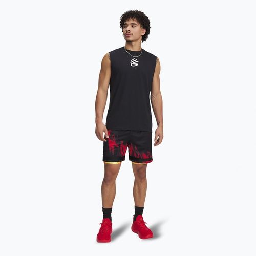 Men's basketball shorts Uder Armour Curry Statement I black / fire