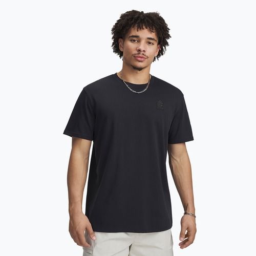 Men's basketball T-shirt Under Armour Curry Heavyweight Trend Tee black/black