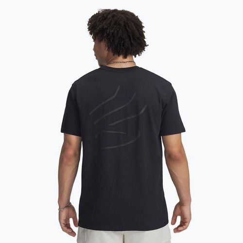 Men's basketball T-shirt Under Armour Curry Heavyweight Trend Tee black/black