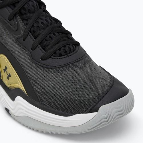 Under Armour Spawn 7 basketball shoes black/metallic gold/black