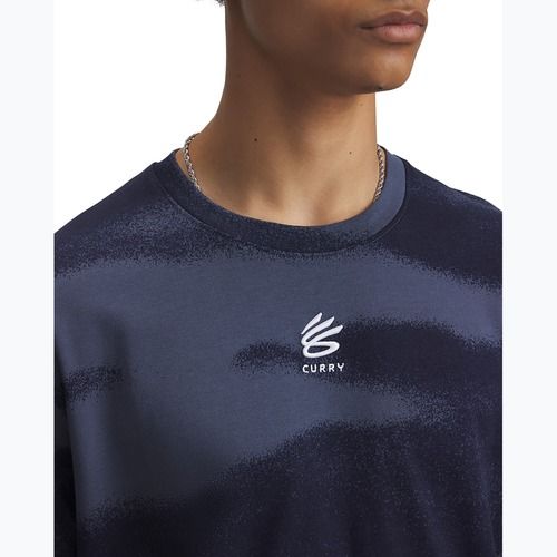 Men's T-shirt Under Armour Curry Hvyweight Logo downpour gray/white