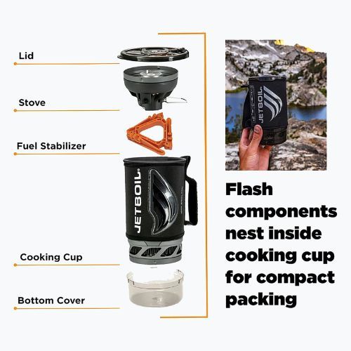 Jetboil New Flash Personal Cooking System dark camo travel cooker