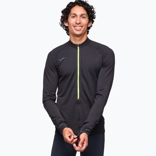 Men's running longsleeve HOKA BaseZip LS black