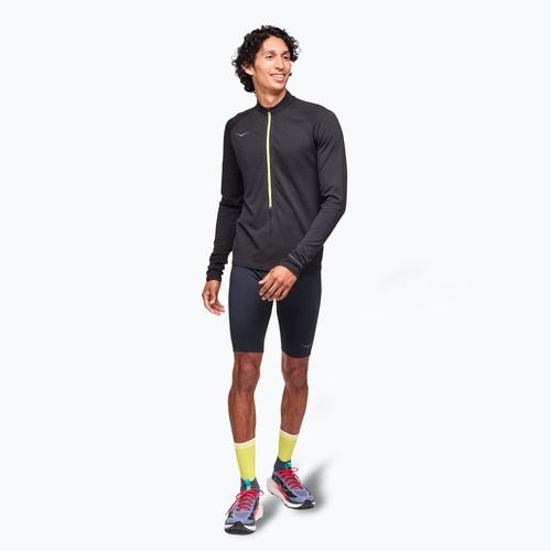 Men's running longsleeve HOKA BaseZip LS black