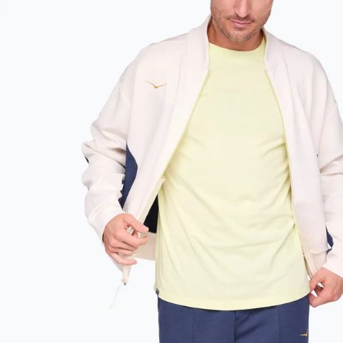 Men's HOKA Kaitoro Knit alabaster / versity navy running jacket