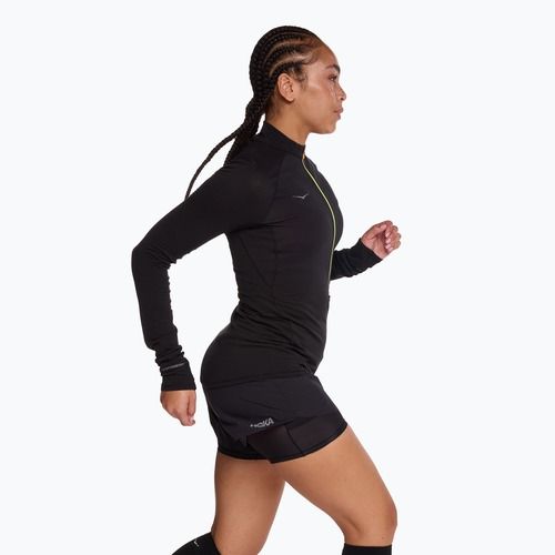 Women's running longsleeve HOKA BaseZip Long Sleeve black