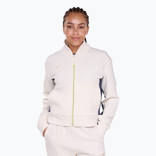 Women's running jacket HOKA Kaitoro Knit alabaster / varsity navy