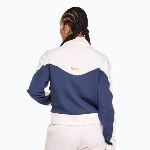 Women's running jacket HOKA Kaitoro Knit alabaster / varsity navy