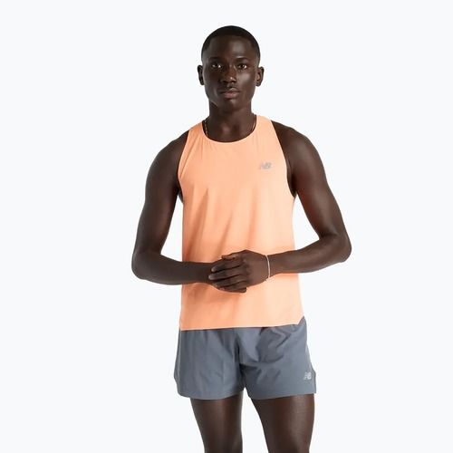 Men's New Balance Race Day Ultra Light Singlet hotmango running tank top
