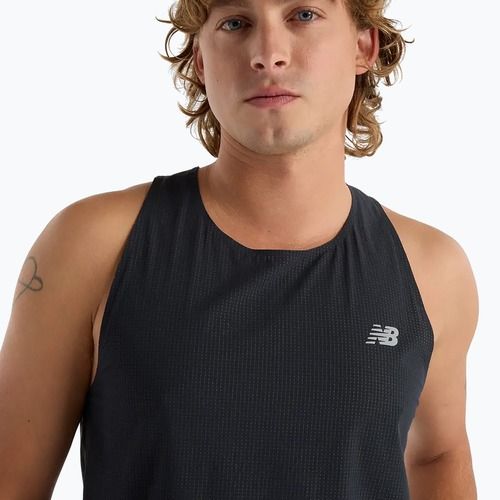 Men's New Balance Race Day Ultra Light Singlet black running tank top