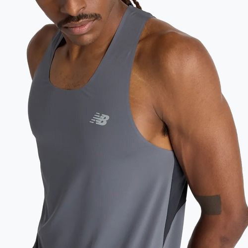 Men's New Balance Race Day Tank graphite running tank top