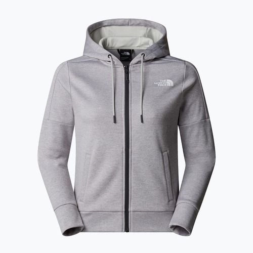 Women's sweatshirt The North Face Reaxion Fleece Full Zip Hoodie tnf light grey heather