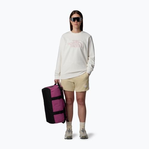 The North Face women's Drew Peak Light Crew white dune/metal pink sweatshirt