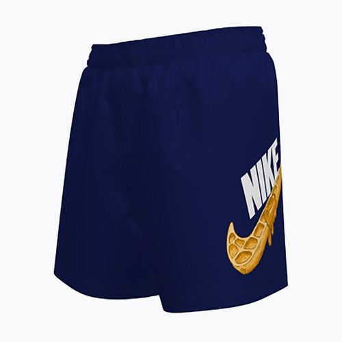 Kids' swim shorts Nike Swoosh Waffle 4" Volley midnight navy