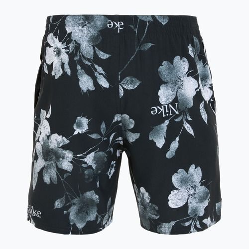 Men's Nike Fine Floral 7" Volley swim shorts black