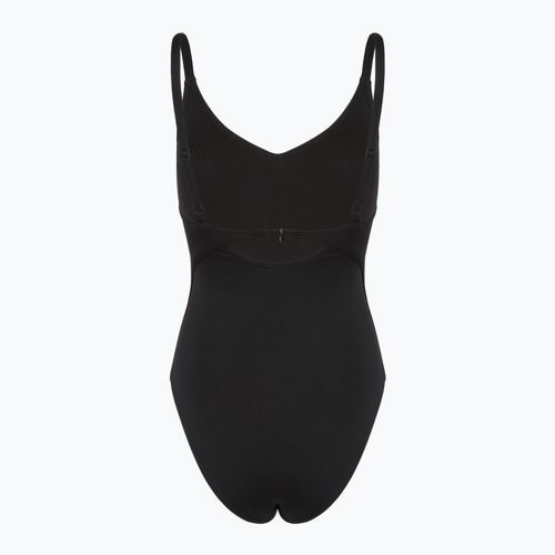 Women's one-piece swimsuit Nike Essential V-Neck black