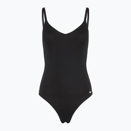 Women's one-piece swimsuit Nike Essential V-Neck black