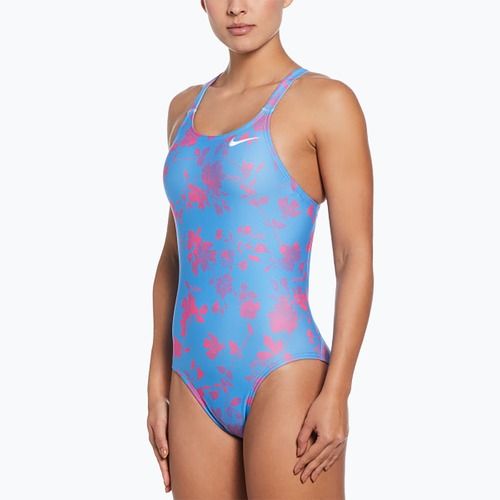 Women's one-piece swimsuit Nike Hydrastrong Fastback university blue