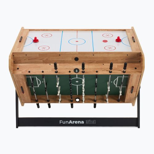 OneTeam FunArena 3-in-1 foosball, cymball, wooden/black pool table