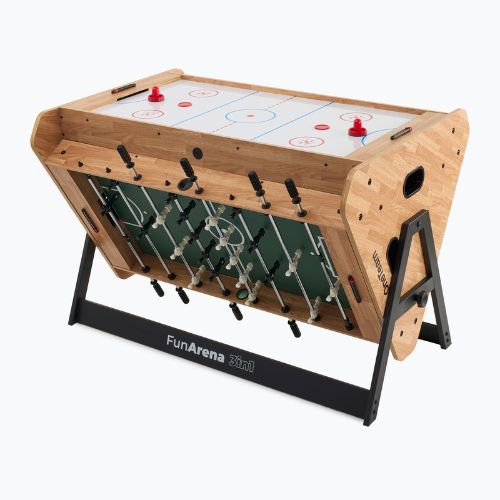 OneTeam FunArena 3-in-1 foosball, cymball, wooden/black pool table