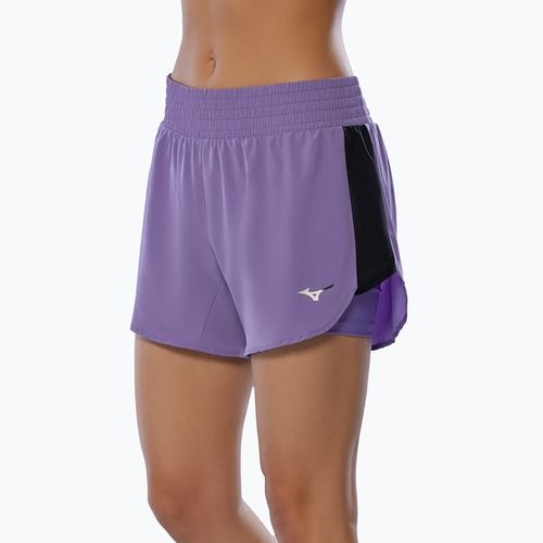 Mizuno women's running shorts 2IN1 4.5" paisley purple