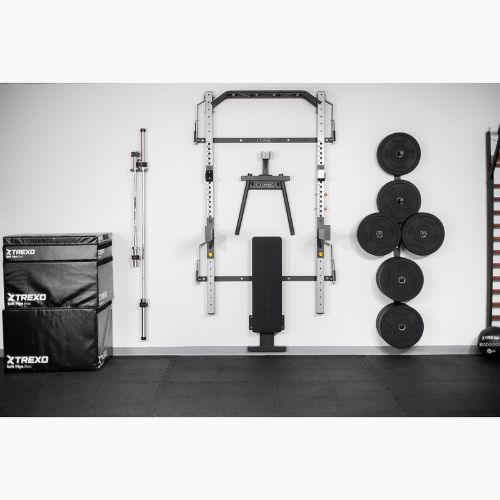 XTREXO Mercury wall cage with bench and plate rack black