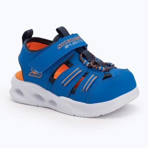 SKECHERS S-Lights Sola Glow blue/lime children's sandals