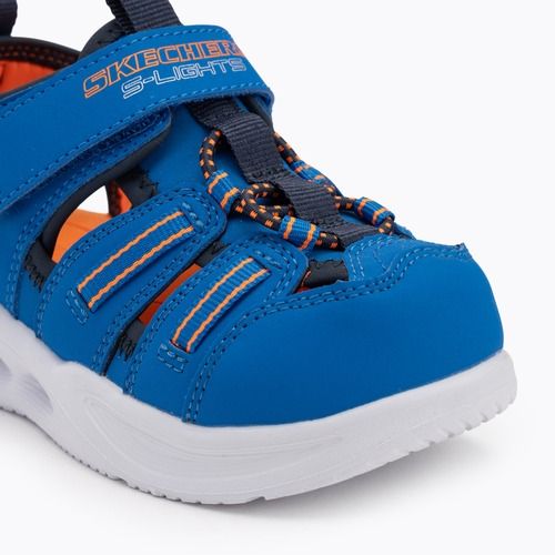 SKECHERS S-Lights Sola Glow blue/lime children's sandals