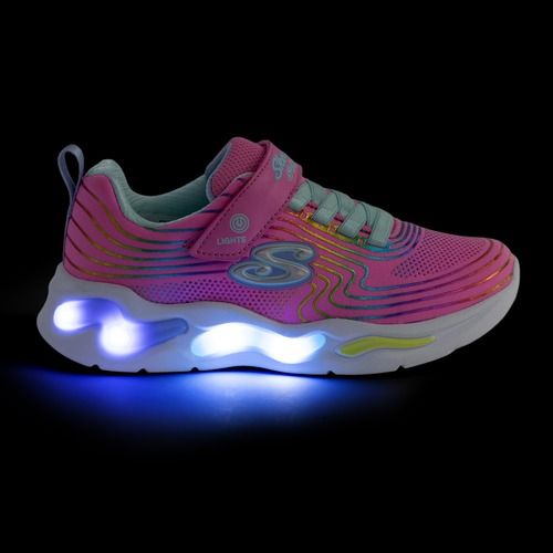 SKECHERS children's shoes S-Lights Wavy Beams pink/multi