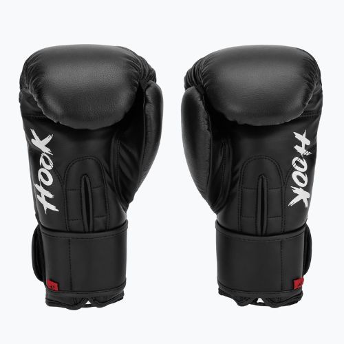 HOOK FIGHTING Ready to Fight leather boxing gloves black
