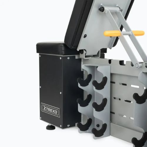 XTREXO Storage adjustable training bench black