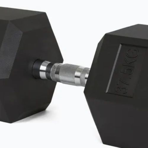 XTREXO Hex 37.5 kg rubberised dumbbells