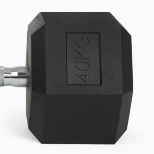 TREXO Hex 40 kg rubberised dumbbells