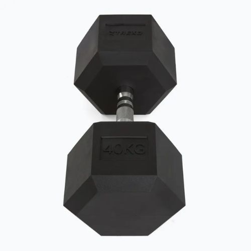 TREXO Hex 40 kg rubberised dumbbells