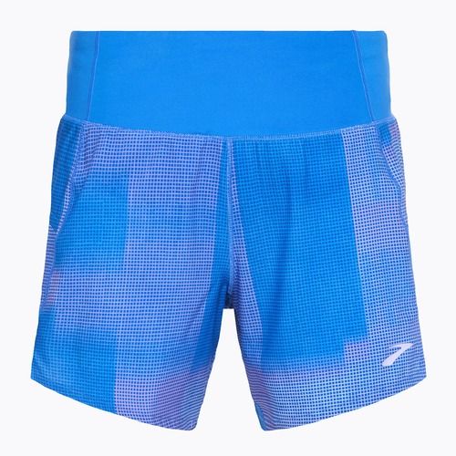 Women's Brooks Chaser 5" blue altitude print running shorts