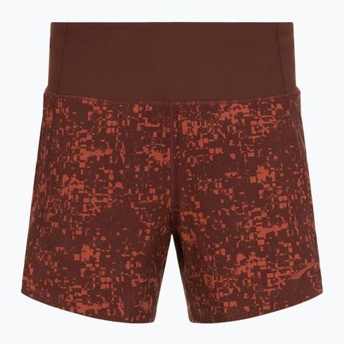 Women's Brooks Chaser 5" running shorts raisin glitch print